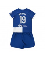 Atletico Madrid Alvaro Morata #19 Venkovní dres pro děti 2023-24 Krátký Rukáv (+ trenýrky)